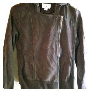 Converse distressed black crop sweatshirt